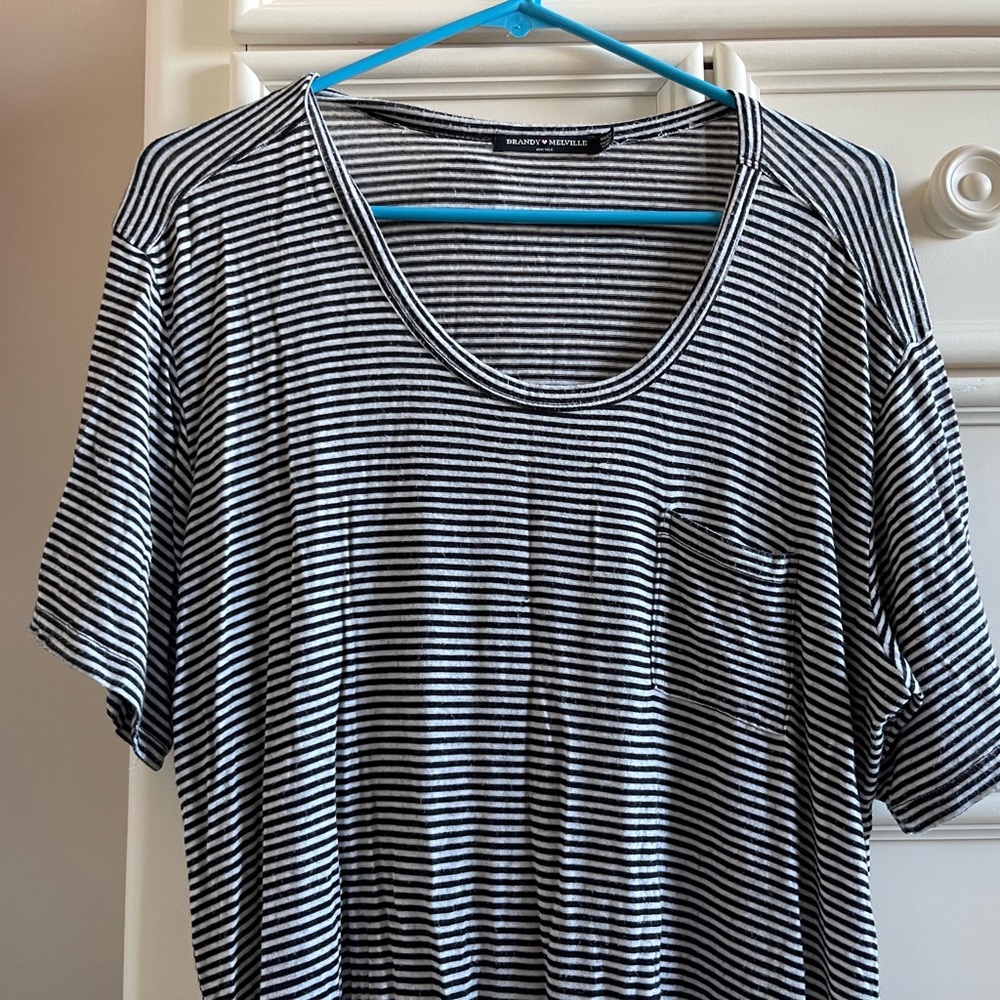 Brandy Melville oversized striped tee